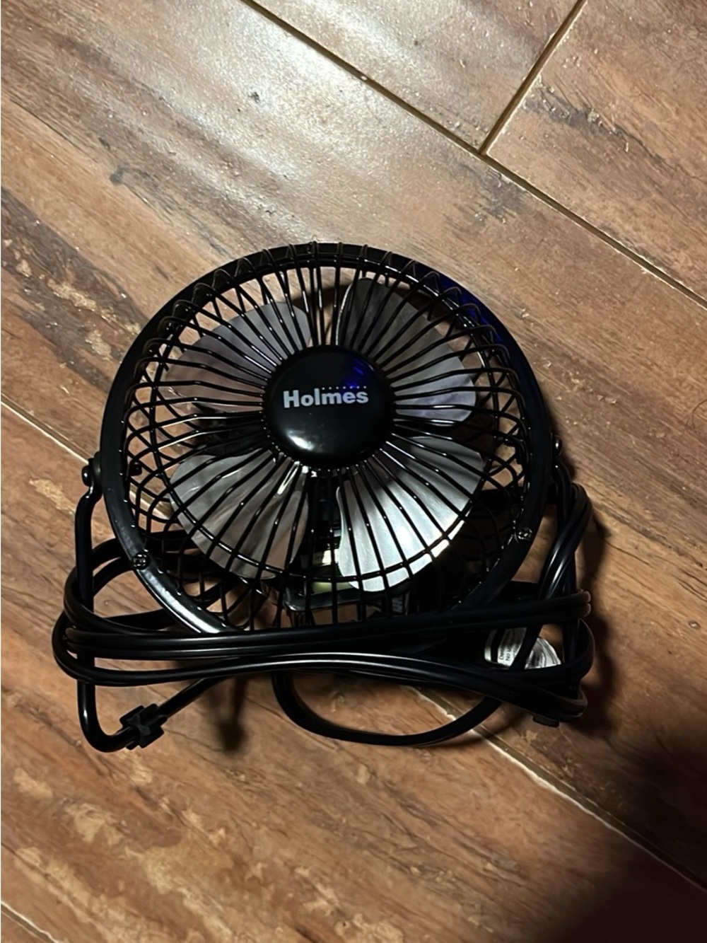 Holmes Compact Black Desk Fan with Power Cord